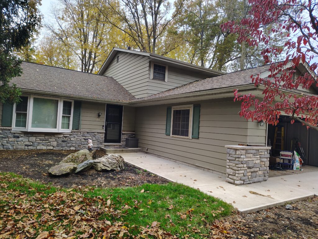 Vinyl siding installation - before